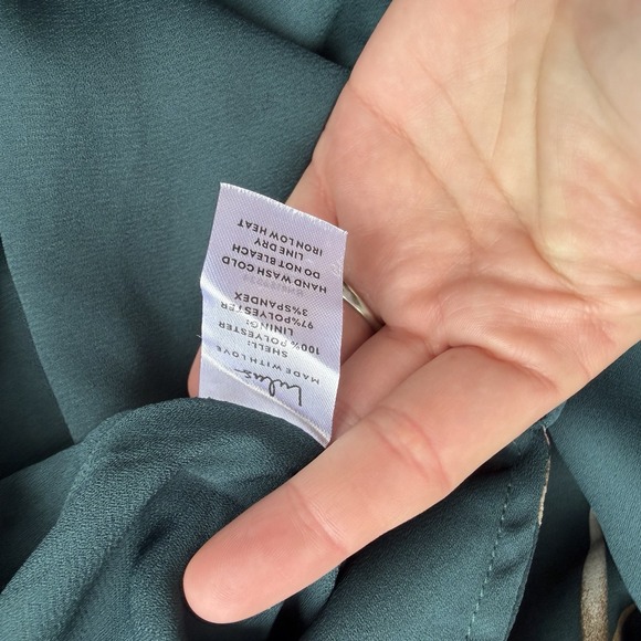 Lulus NWT Effortless Charm Strapless Dress Hunter Green Midi Floral XL - Picture 4 of 8